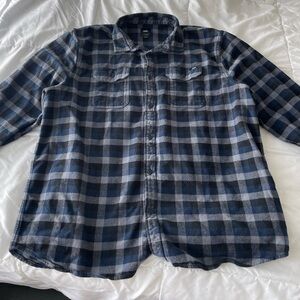Vans Blue and Black Flannel Shirt